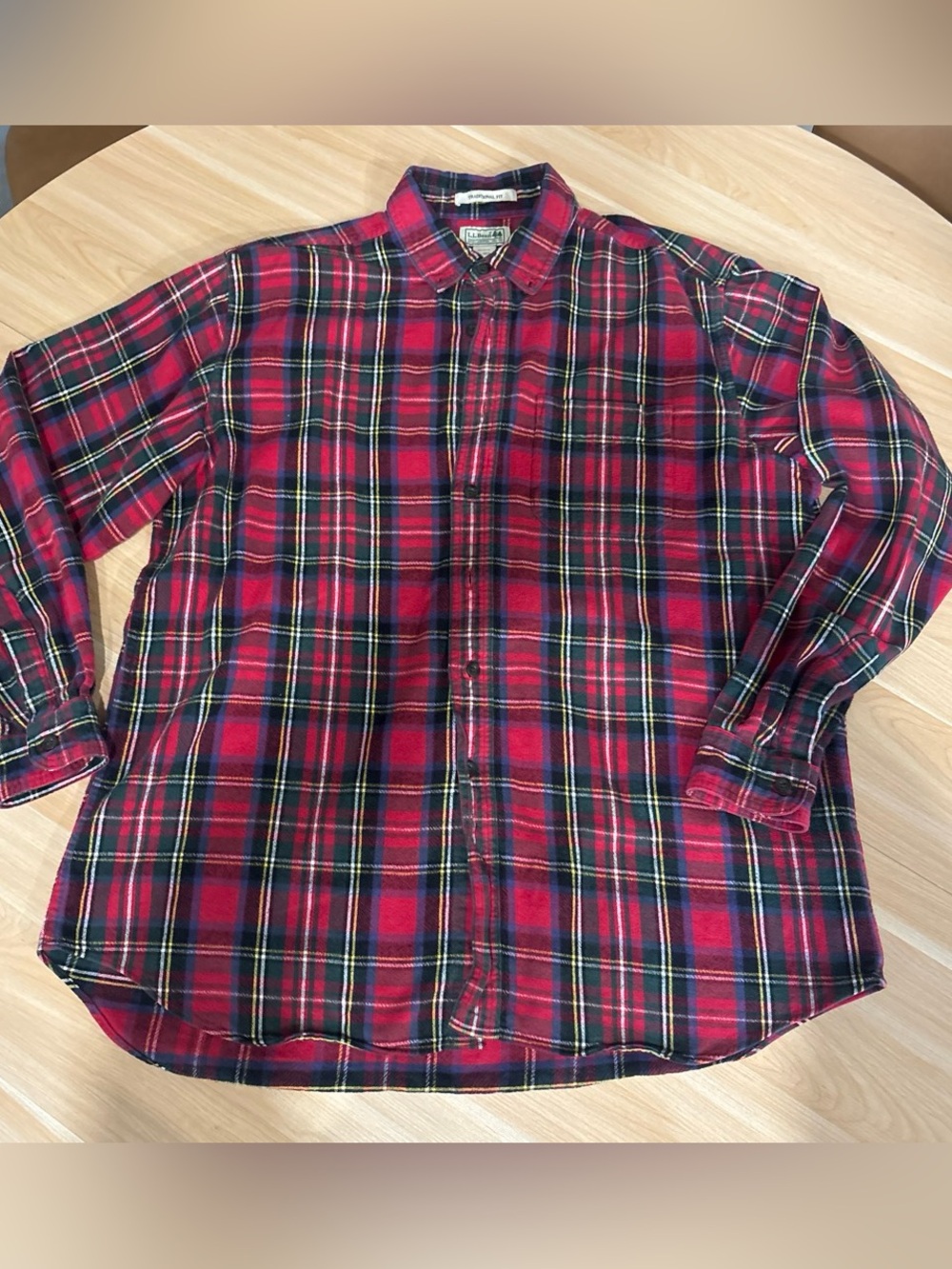 Men's Red Plaid Button-Up Shirt